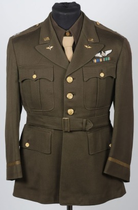 WW2 USAAF, 8th Air Force, Officers Class A Tunic and Shirt.