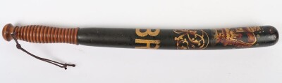 Scarce Victorian Painted London and Brighton Railway Wooden Truncheon