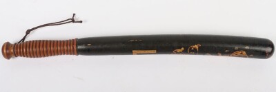 Scarce Victorian Painted London and Brighton Railway Wooden Truncheon - 2