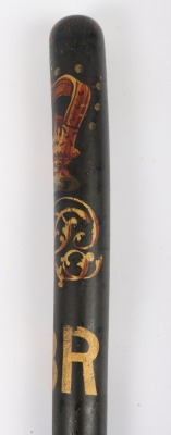 Scarce Victorian Painted London and Brighton Railway Wooden Truncheon - 5