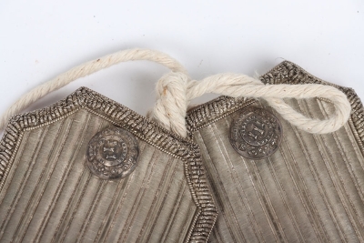 1st Devon Militia Officers Silver Epaulettes - 2