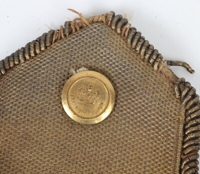1st Devon Militia Officers Gilt Epaulette & Pair Cavalry Scales - 2