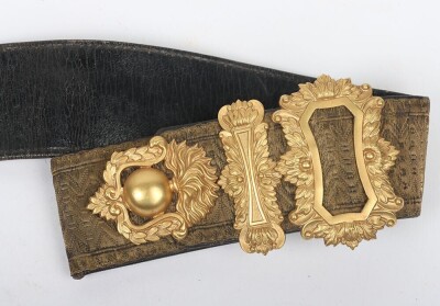 Victorian Royal Artillery Officers Full Dress Cross Belt and Pouch - 4