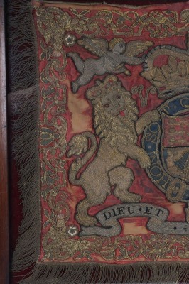 Rare Victorian Life Guards Regimental Trumpet Banner Circa 1860 - 2