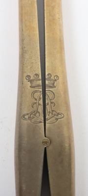 Solid Silver Monogrammed Edwardian Glove Stretcher. - 2
