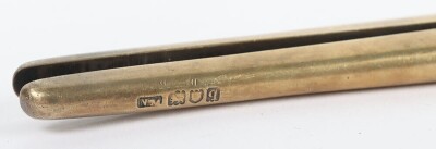 Solid Silver Monogrammed Edwardian Glove Stretcher. - 3