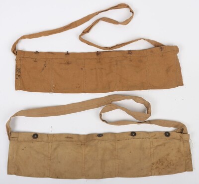 WW1 British, Great War, Cloth .303 Ammunition Bandoliers, Two Examples. - 6