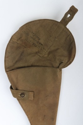WW1 British, Great War, Canvas Webley Revolver Holster. - 4