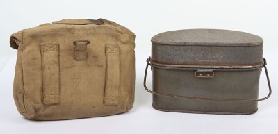WW1, Great War, British D Shape Mess Tin & Cover. - 2
