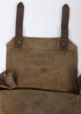 WW1, Great War, British 14 Pattern Webbing Haversack. - 3