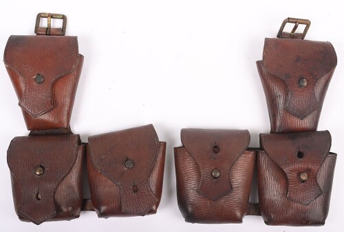 Great War Period 'Jones' Pattern Leather Ammunition Pouches, Pair.