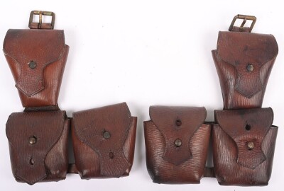 Great War Period 'Jones' Pattern Leather Ammunition Pouches, Pair.