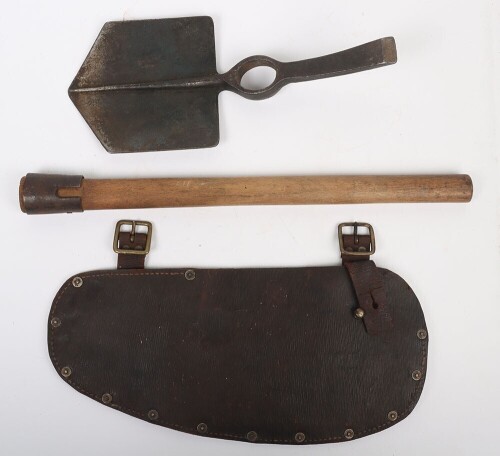 WW1 Great War, British 1914 Pattern Leather Entrenching Tool Carrier.