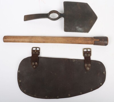 WW1 Great War, British 1914 Pattern Leather Entrenching Tool Carrier. - 2