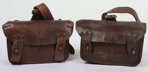 WW1, Great War British 1914 Pattern Webbing Ammunition Pouches, Pair.