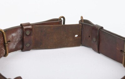 WW1, Great War British 1914 Pattern Leather Belt. - 5