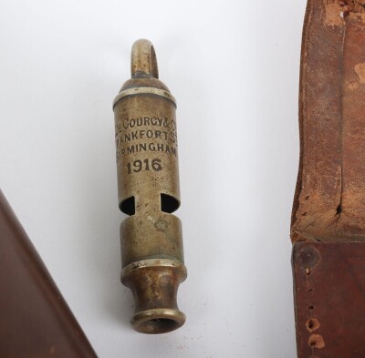 Great War, British Whistle and Early 20th Century Telescope and Knife. - 2
