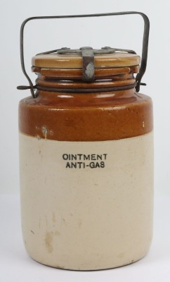 WW2 Anti Gas Ointment Jar, Civil Defence.