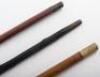 An early 20th century horn and silver banded walking cane - 3