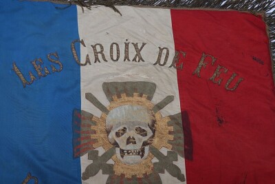 Rare French Fascists Le Croix de Feu (Cross of Fire) Standarte of the 3rd Paris Section - 5