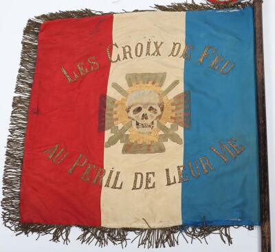 Rare French Fascists Le Croix de Feu (Cross of Fire) Standarte of the 3rd Paris Section - 12