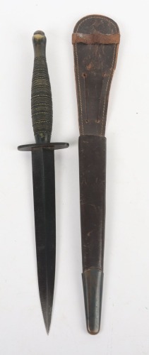 WW2 British Fairbairn Sykes (F.S) 2nd Pattern Ring and Beaded Commando Knife