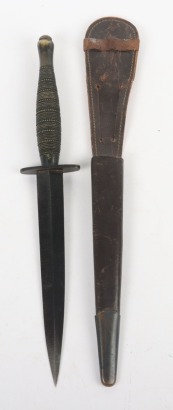 WW2 British Fairbairn Sykes (F.S) 2nd Pattern Ring and Beaded Commando Knife