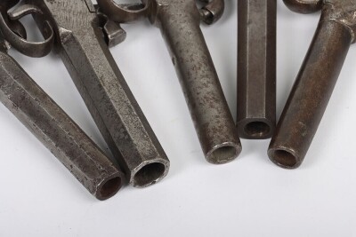 5x Assorted Boxlock Percussion Pocket Pistols - 5