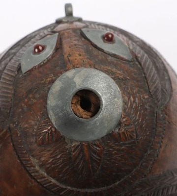 French Napoleonic Carved Coconut Flask with Scenes of Napoleon and Victories in Egypt - 6