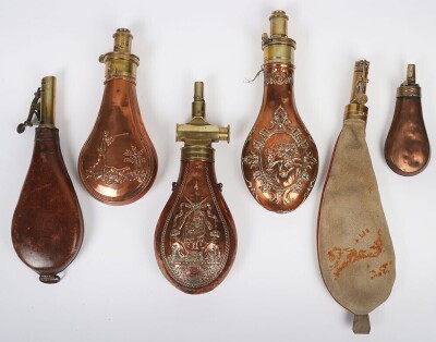 A Copy of a Gun-Sized Copper Powder Flask Embossed with &lsquo;3 Horses Heads&rsquo; After the Painting by John Frederick Herring Snr Depicting Horses Given to Queen Victoria by the Sultan of Muscat - 4