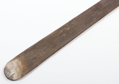 A New Zealand Maori Plain Carved Wooden Quarter Staff Hani - 4