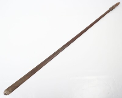 A New Zealand Maori Plain Carved Wooden Quarter Staff Hani