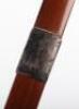 An early 20th century horn and silver banded walking cane - 14