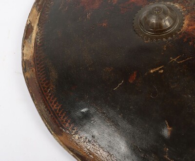 A Late-19th Century Indian Hide Shield Dhal - 5