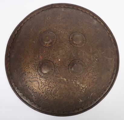 Early 20th Century Indian Circular Iron Shield Dhal