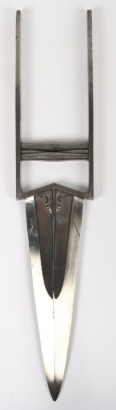 Indian 17th Century Polished Steel Dagger Katar from the Bikaner Armoury