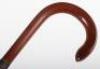 An early 20th century horn and silver banded walking cane - 17