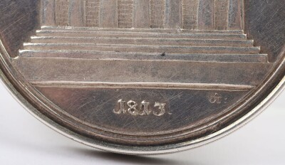 Prussian 1813 Silver Medal with Hand Coloured Illustrations of Battles from the Napoleonic Wars, - 9