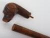 Two dog head walking sticks - 17