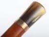 An early 20th century 12ct gold and horn walking cane - 6