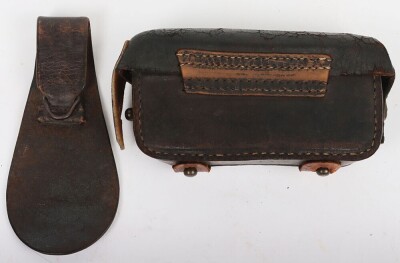 WW1 Imperial German Pioneer Belt Hanger and 1888 Ammunition Pouch.