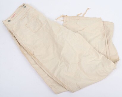 WW1 Imperial German White Fatigue Trousers.