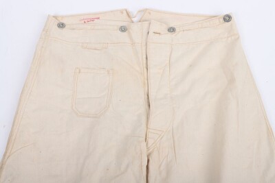 WW1 Imperial German White Fatigue Trousers. - 3
