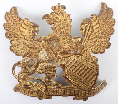 WW1 Baden Other Ranks Pickelhaube Helmet Plate - 3