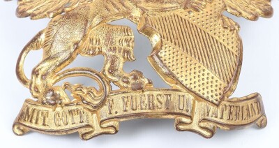 WW1 Baden Other Ranks Pickelhaube Helmet Plate - 5
