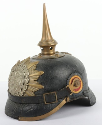 Imperial German Mecklemburg-Schwerin Other Ranks Pickelhaube - 2