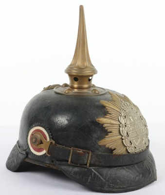 Imperial German Mecklemburg-Schwerin Other Ranks Pickelhaube - 3