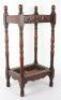 An oak walking stick/umbrella stand - 7