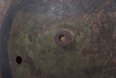 WW1 Imperial German M17 Camouflaged Steel Combat Helmet Shell. - 3