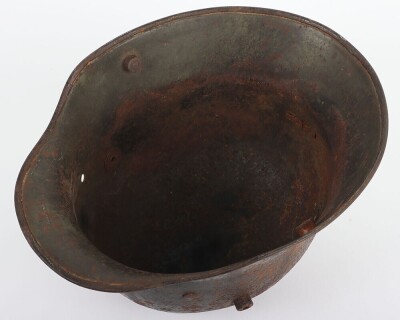WW1 Imperial German M17 Camouflaged Steel Combat Helmet Shell. - 9